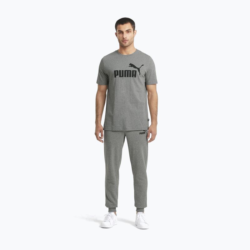 Pánské tričko  PUMA Ess Logo Tee medium gray heather 2