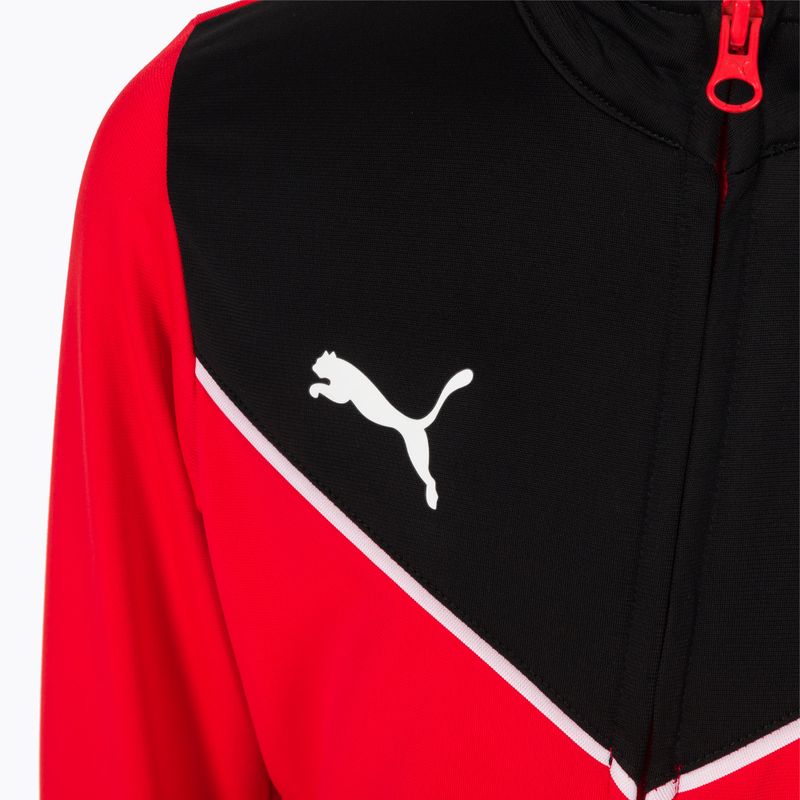 PUMA Individualrise Tracksuit dětská fotbalová tepláková souprava červená/černá 657535_01 7