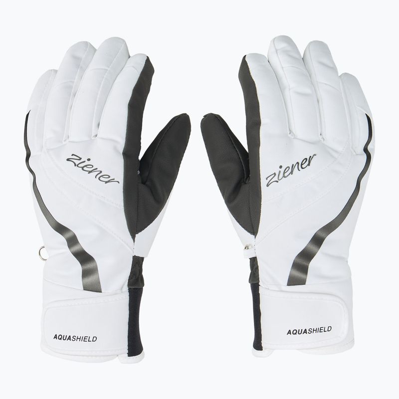 Dámské lyžařské rukavice  ZIENER Kitty Aquashield white 3