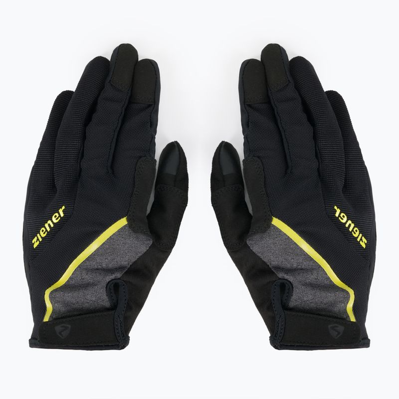 ZIENER MTB cyklistické rukavice Clyo Touch Long Gel 338 Black Yellow Z-988229/338/7.5 3