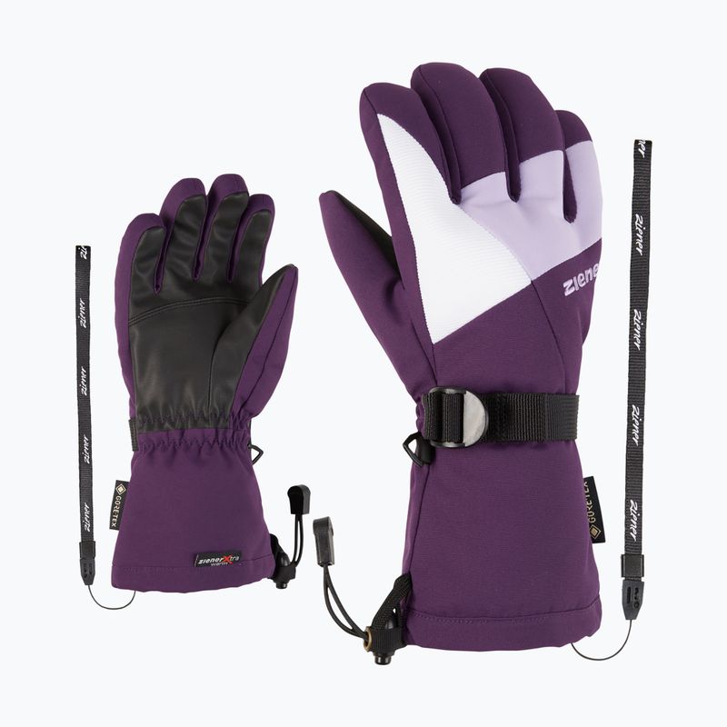 Dětské lyžařské rukavice ZIENER Lani GTX dark violet 7