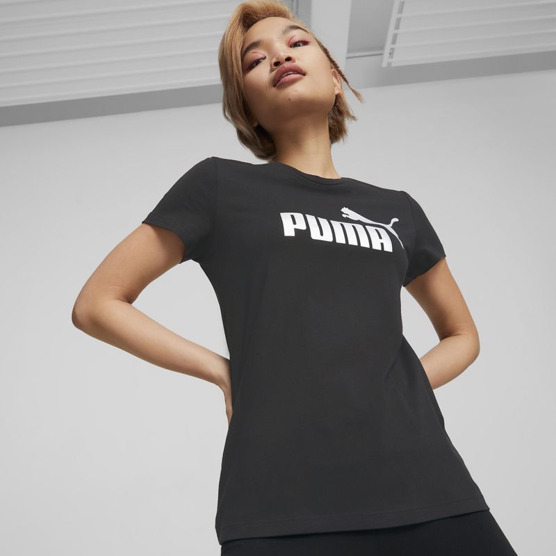 Dámské tričko  PUMA ESS+ Metallic Logo Tee puma black/silver metallic 3