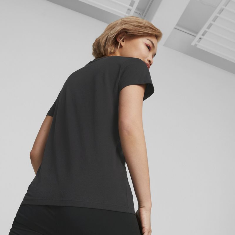 Dámské tričko  PUMA ESS+ Metallic Logo Tee puma black/silver metallic 4