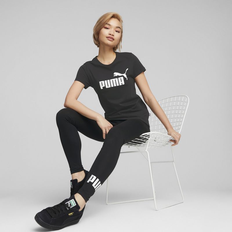 Dámské tričko  PUMA ESS+ Metallic Logo Tee puma black/silver metallic 7