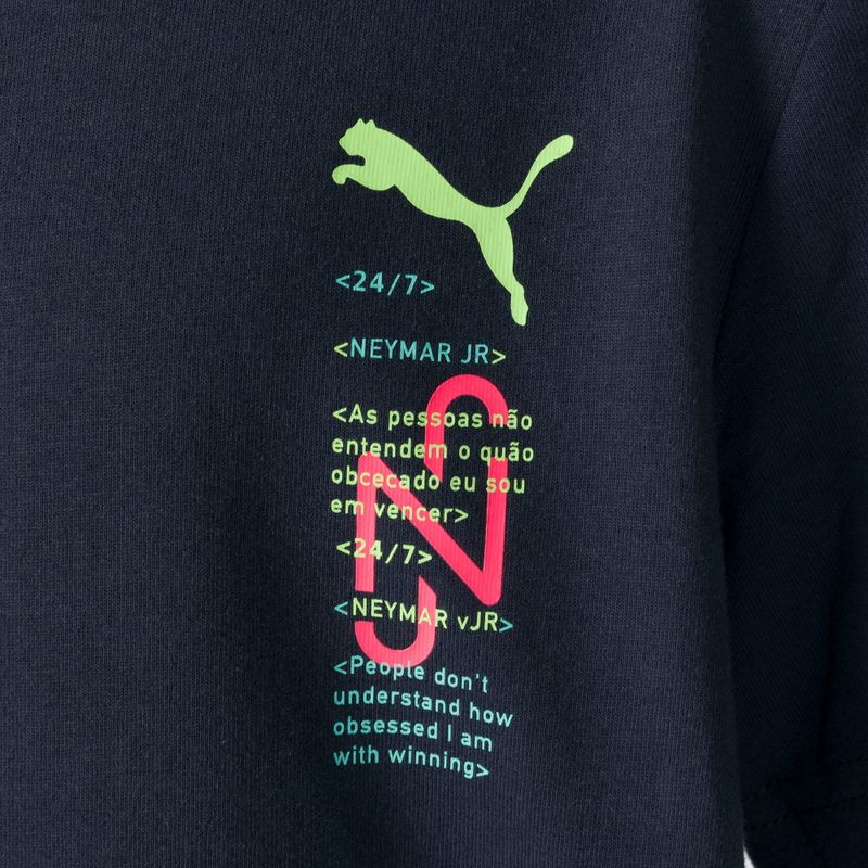 Puma Neymar Jr 24/7 Graphic dětské fotbalové tričko tmavě modré 605775 3