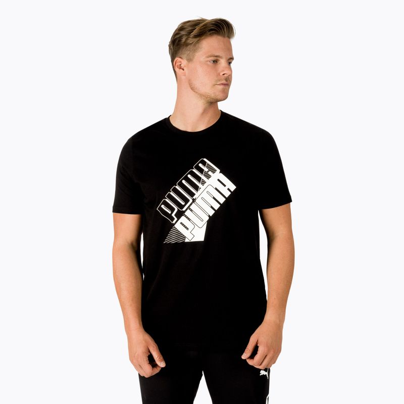 Pánské tréninkové tričko PUMA Power Logo Tee černé 849788_01