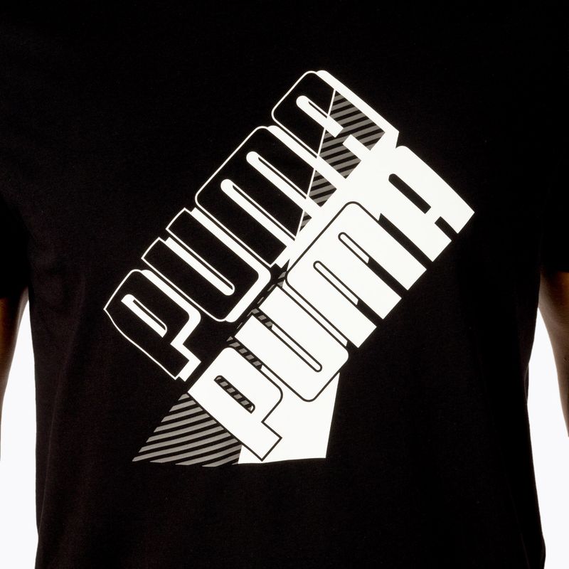 Pánské tréninkové tričko PUMA Power Logo Tee černé 849788_01 5