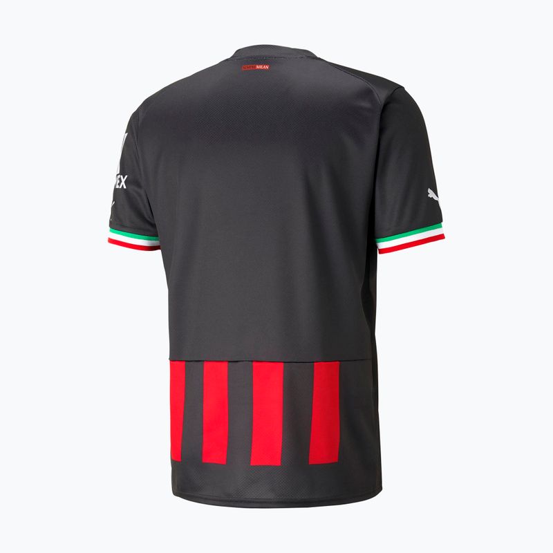 Pánské fotbalové tričko PUMA ACM Home Jersey Replica černo-červená 765824 01 2