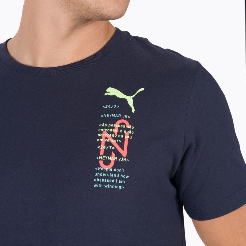 Puma Neymar Jr pánské fotbalové tričko 24/7 Graphic navy blue 605814 4