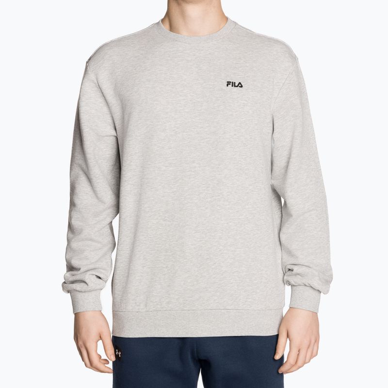 Pánská mikina FILA Brustem Crew Sweatshirt light grey melange