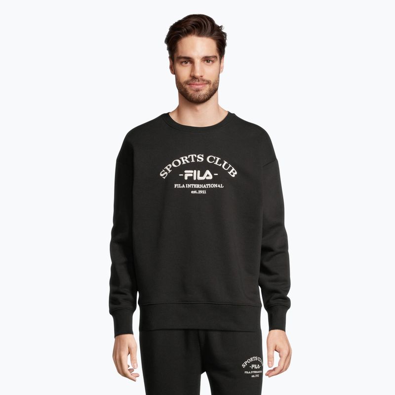 Pánská mikina FILA Brand Loose Fit Crew černá