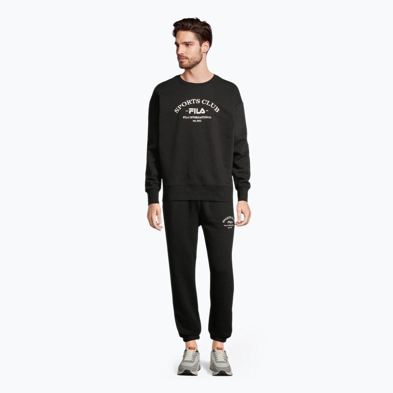 Pánská mikina FILA Brand Loose Fit Crew černá 2