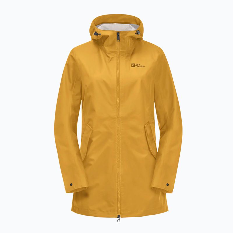 Dámský kabát do deště Jack Wolfskin Dakar Parka curry 6