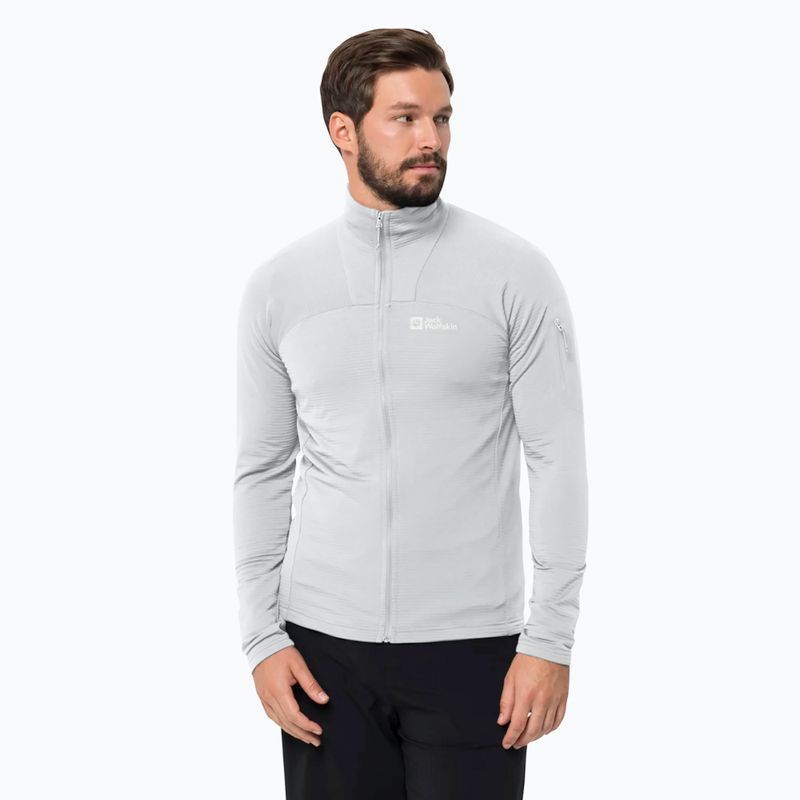 Pánská trekingová bunda Jack Wolfskin Prelight FZ cool grey