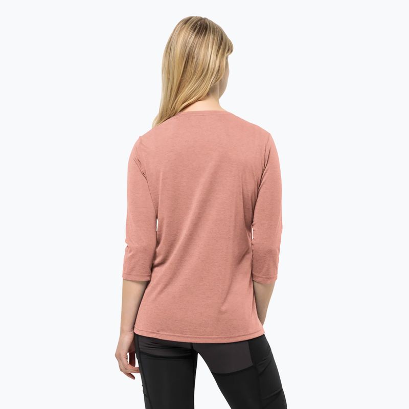 Dámské trekové tričko longsleeve Jack Wolfskin Crosstrail 3/4 rose dawn 2