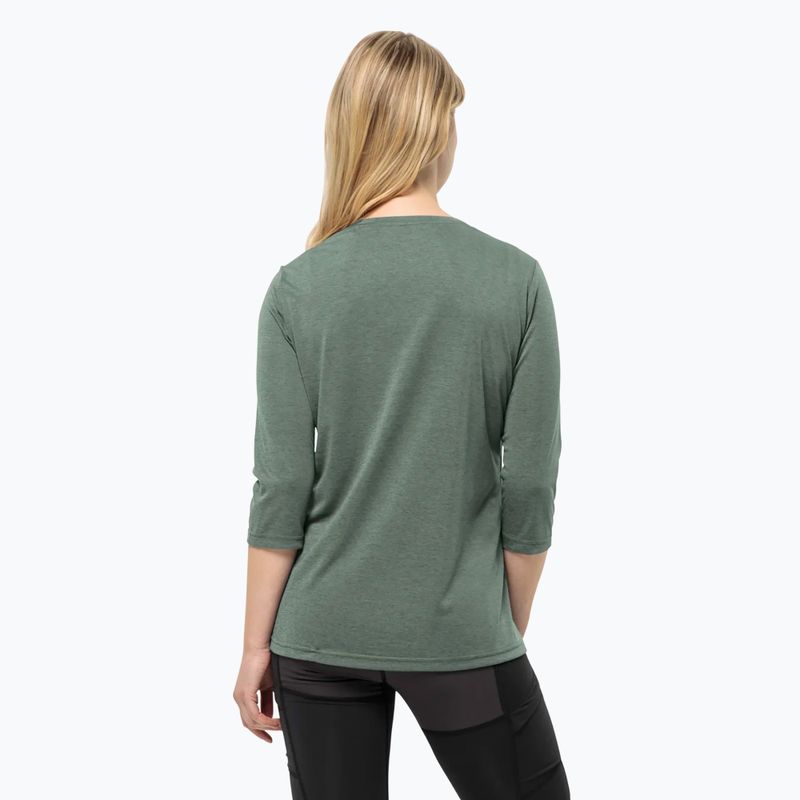 Pánské trekové tričko longsleeve  Jack Wolfskin Crosstrail 3/4 hedge green 2