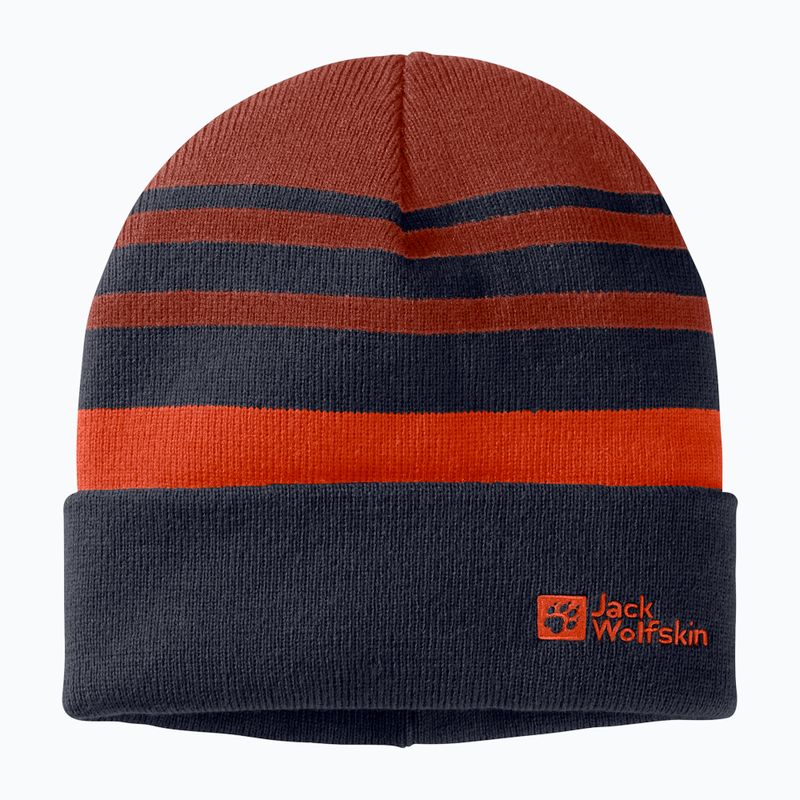 Dětská zimní čepice Jack Wolfskin Stripy Knit night blue