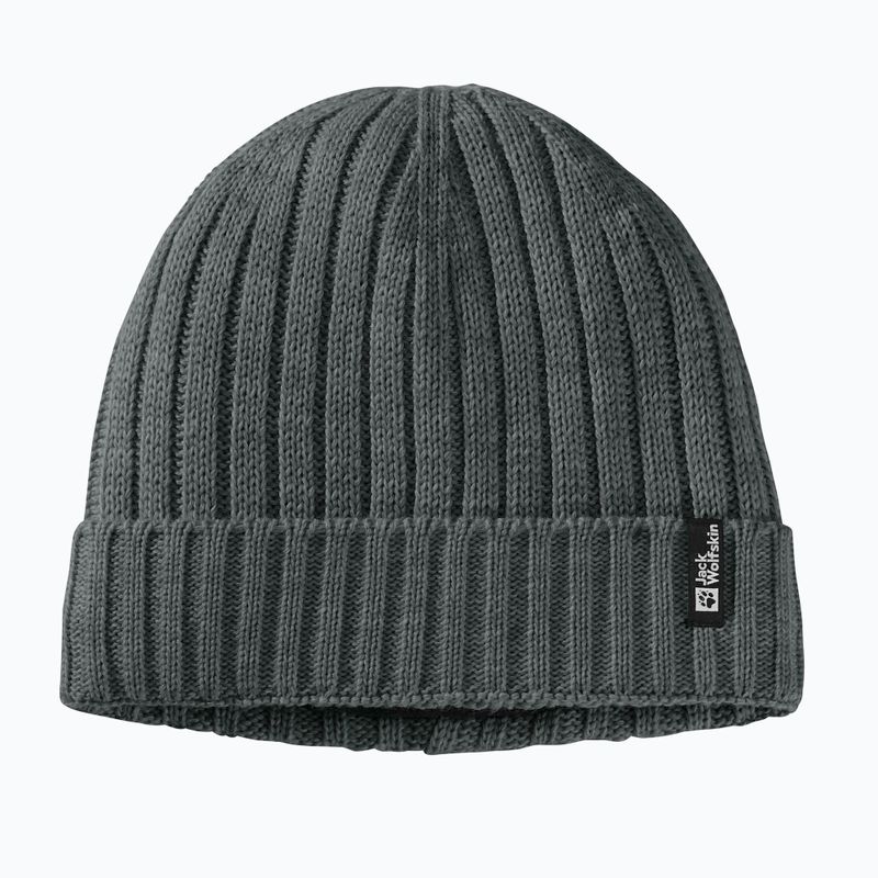 Zimní čepice Jack Wolfskin Rib Knit slate green