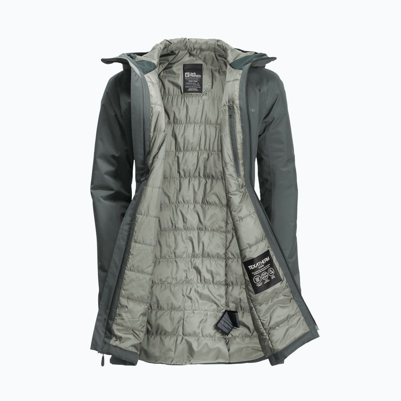 Dámská nepromokavá bunda Jack Wolfskin Heidelstein Ins slate green 10
