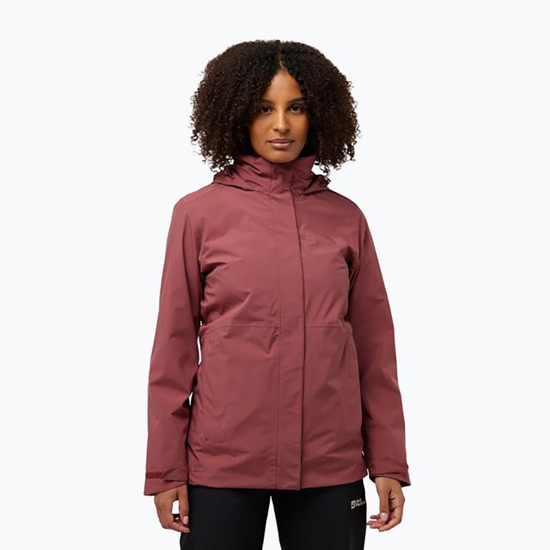 Dámská fleecová mikina Jack Wolfskin Rotwand 3In1 red ochre