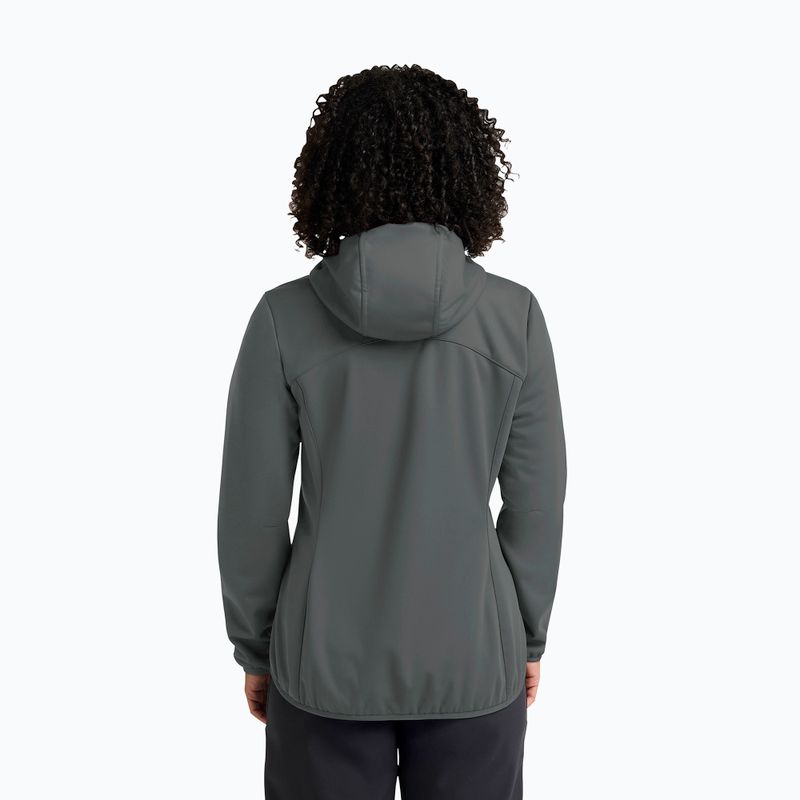 Dámská softshellová bunda Jack Wolfskin Windhain Hoody slate green 3