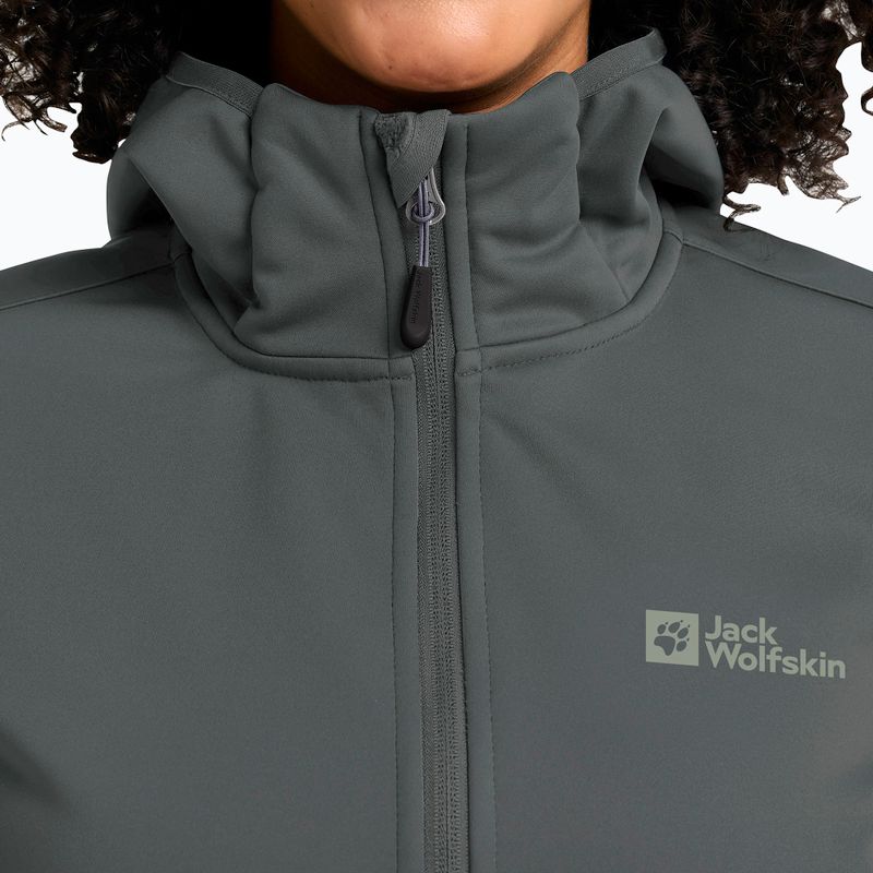 Dámská softshellová bunda Jack Wolfskin Windhain Hoody slate green 4