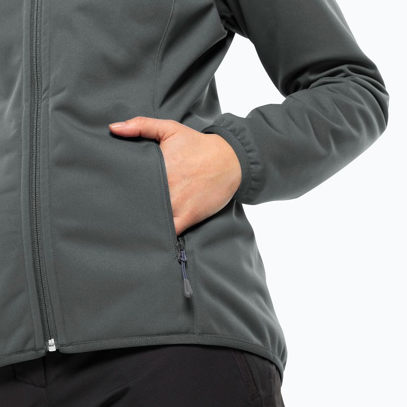 Dámská softshellová bunda Jack Wolfskin Windhain Hoody slate green 5