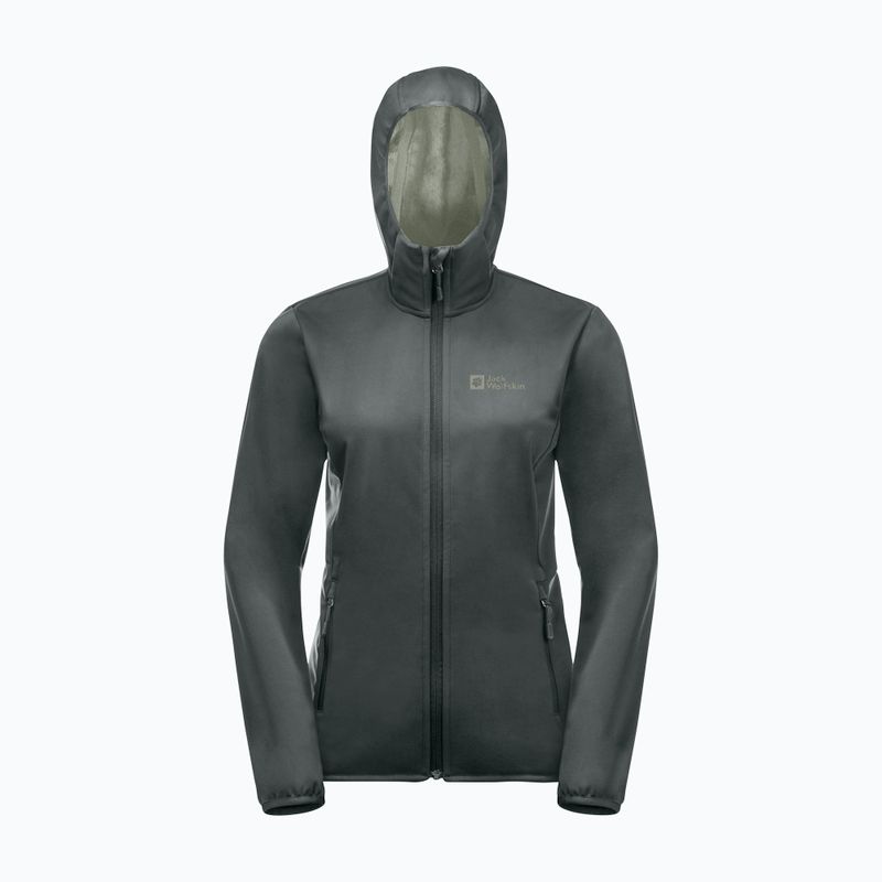 Dámská softshellová bunda Jack Wolfskin Windhain Hoody slate green 9
