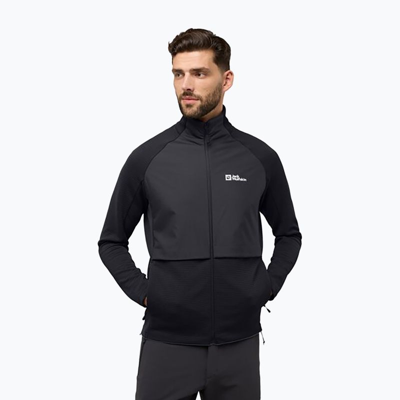 Pánská fleecová mikina Jack Wolfskin Dormer black