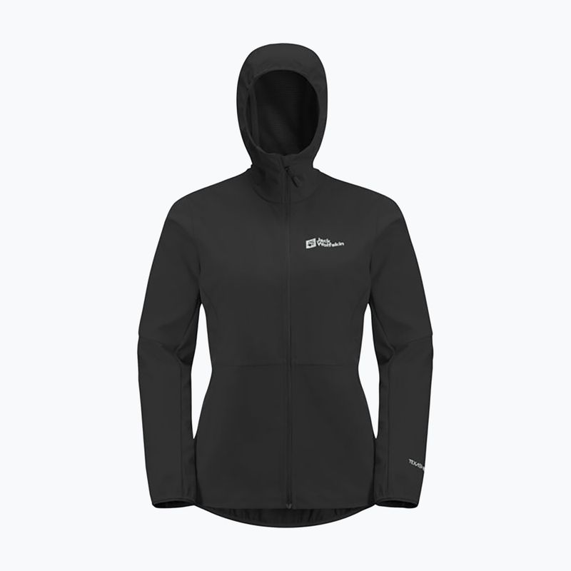 Dámská softshellová bunda Jack Wolfskin Feldberg Hoody black 2