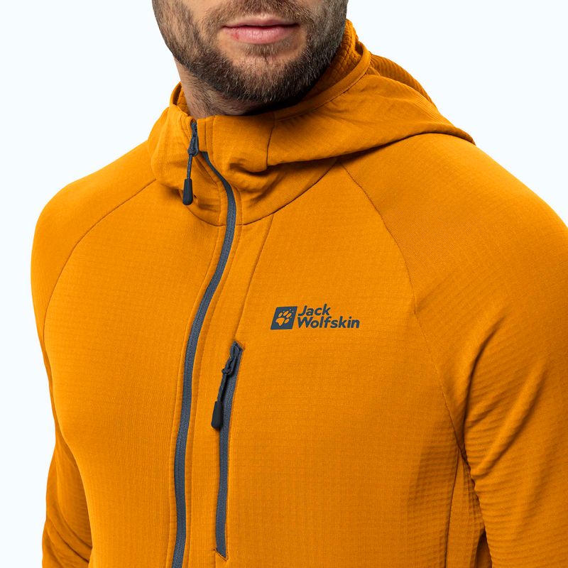 Pánská fleecová mikina Jack Wolfskin Kolbenberg Hooded Fz safflower 4