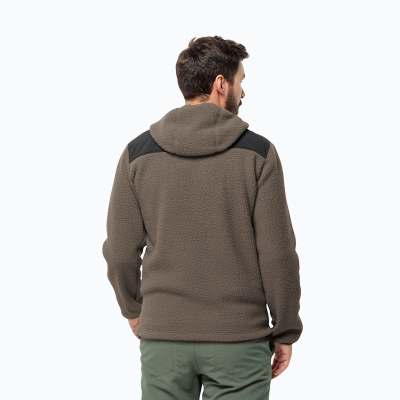 Pánská fleecová mikina Jack Wolfskin Kammweg Pile Fz cold coffee 2