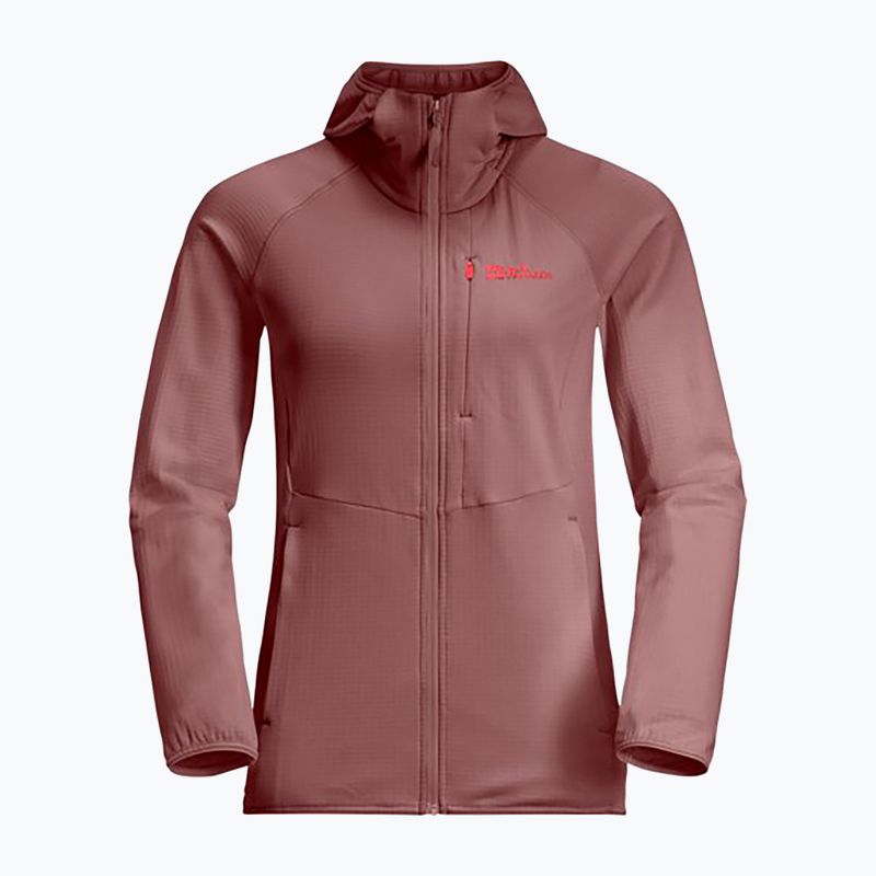 Dámská fleecová mikina Jack Wolfskin dámská fleecová bunda Kolbenberg Hooded Fz mineral red 7