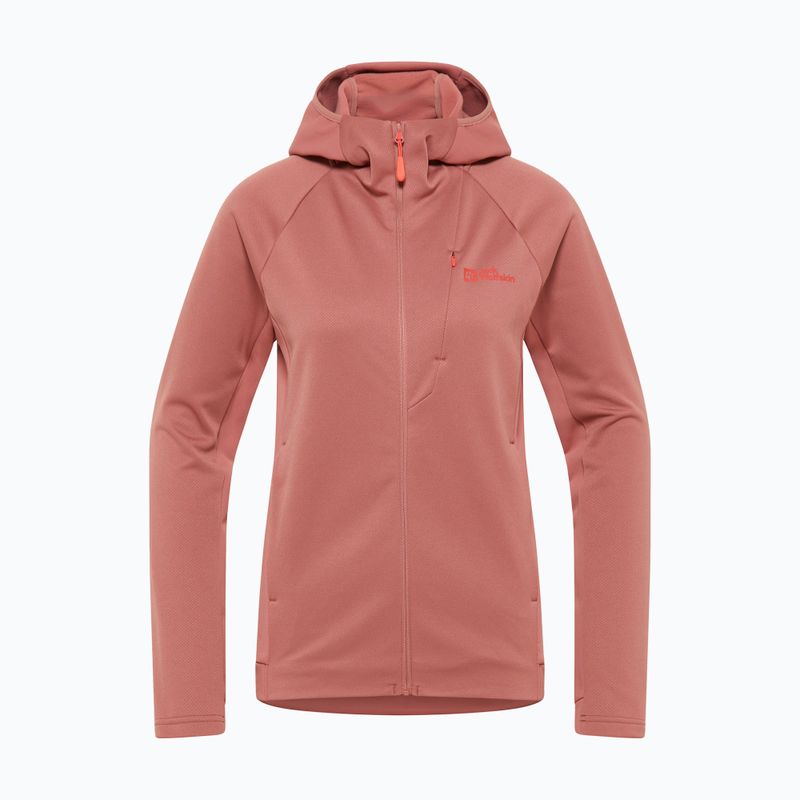 Dámská fleecová mikina Jack Wolfskin Alpgrat mineral red 4