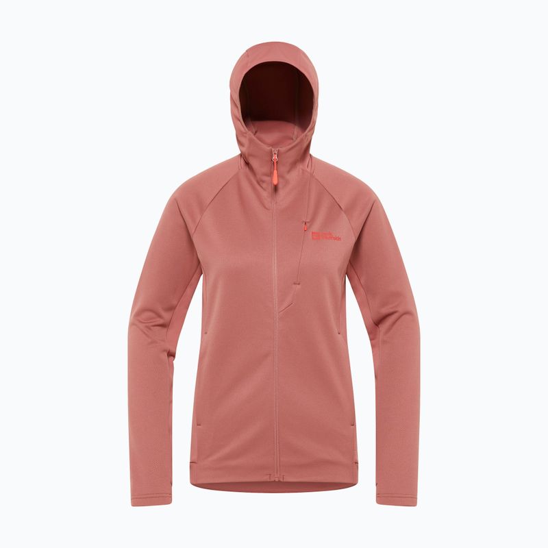 Dámská fleecová mikina Jack Wolfskin Alpgrat mineral red 5