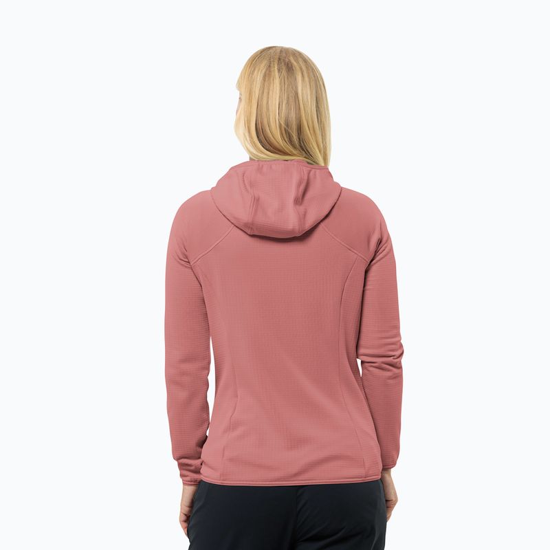 Dámská fleecová mikina Jack Wolfskin dámská fleecová bunda Kolbenberg Hooded Fz mineral red 2