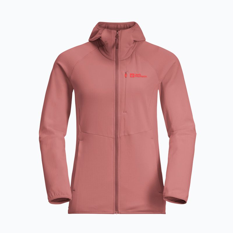 Dámská fleecová mikina Jack Wolfskin dámská fleecová bunda Kolbenberg Hooded Fz mineral red 7