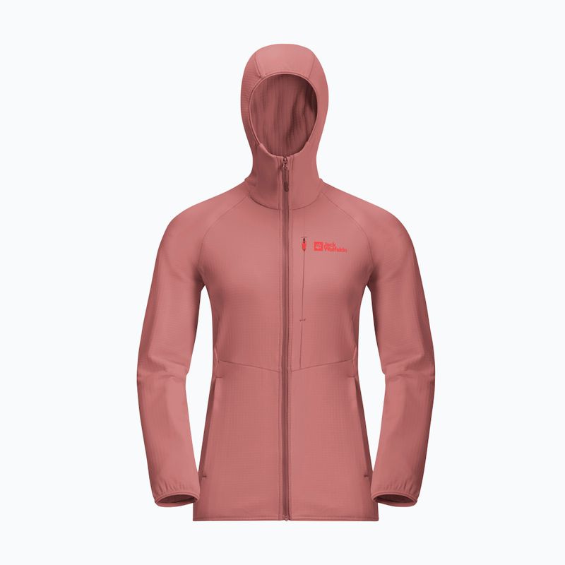 Dámská fleecová mikina Jack Wolfskin dámská fleecová bunda Kolbenberg Hooded Fz mineral red 9