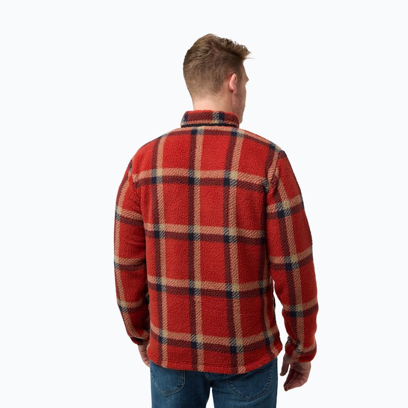 Pánská fleecová mikina Jack Wolfskin Felslicht Check intense rust 2