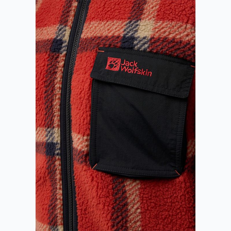 Pánská fleecová mikina Jack Wolfskin Felslicht Check intense rust 4