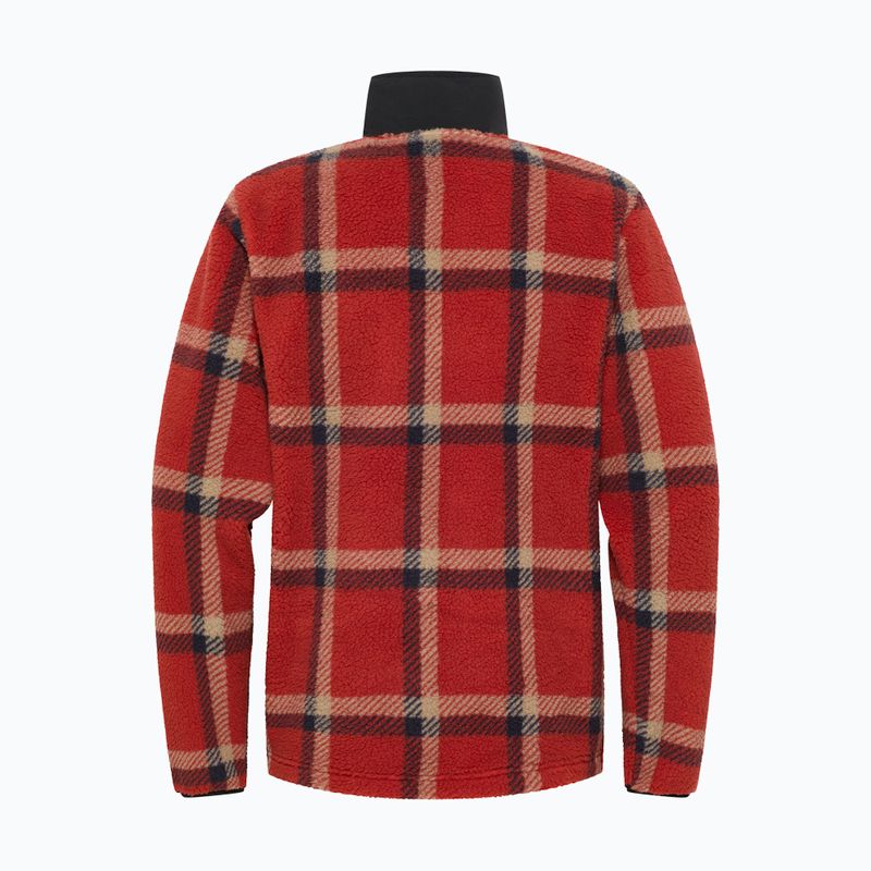 Pánská fleecová mikina Jack Wolfskin Felslicht Check intense rust 7