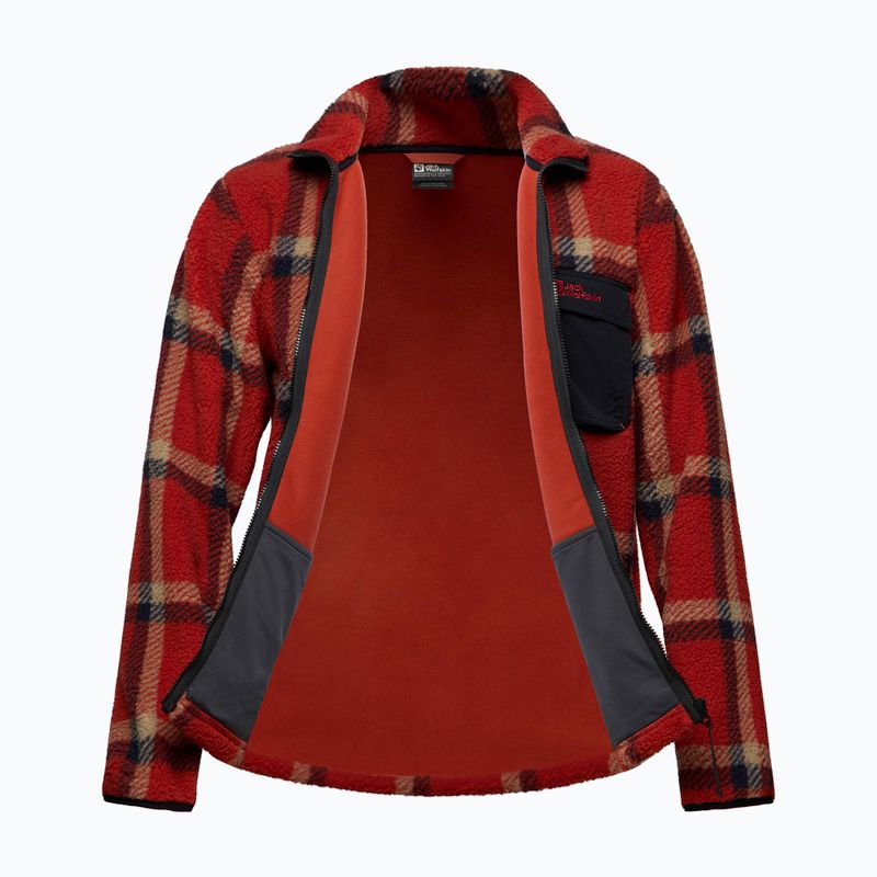 Pánská fleecová mikina Jack Wolfskin Felslicht Check intense rust 8