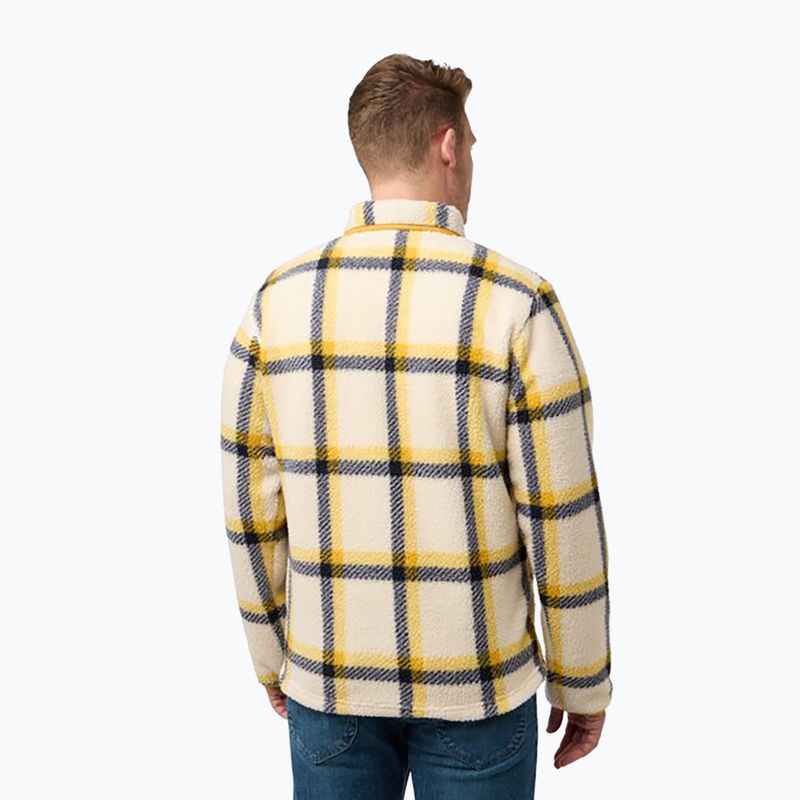 Pánská fleecová mikina Jack Wolfskin Felslicht Check panna cotta 2