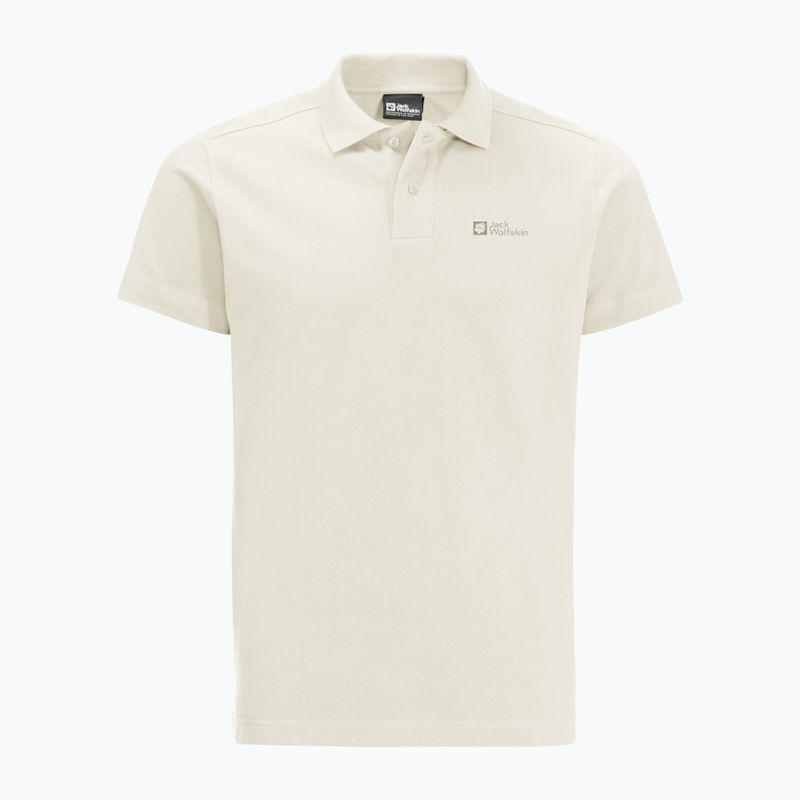 Pánské polo tričko Jack Wolfskin Essential cotton white 9