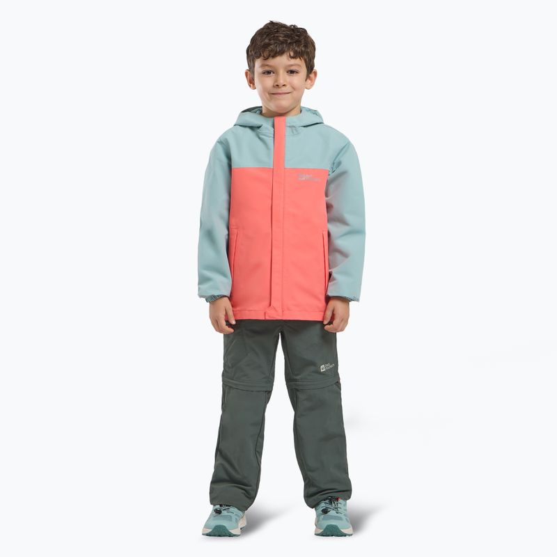 Dětská bunda do deště Jack Wolfskin Tucan sunset coral 2