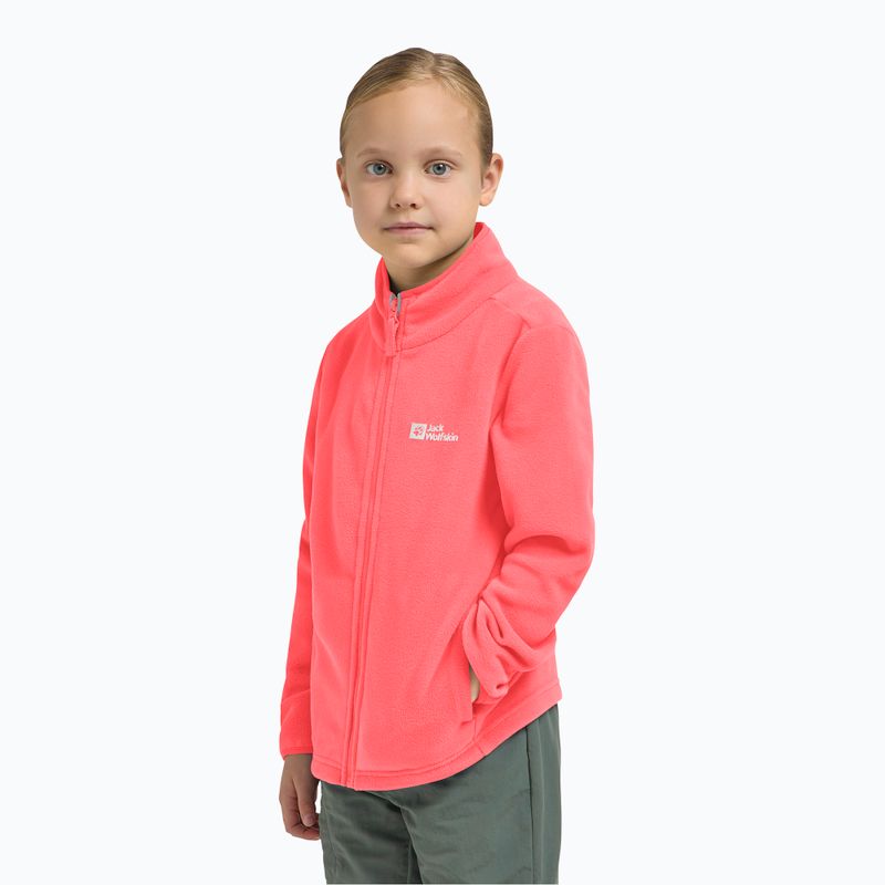 Dětská fleecová mikina Jack Wolfskin Taunus sunset coral 15
