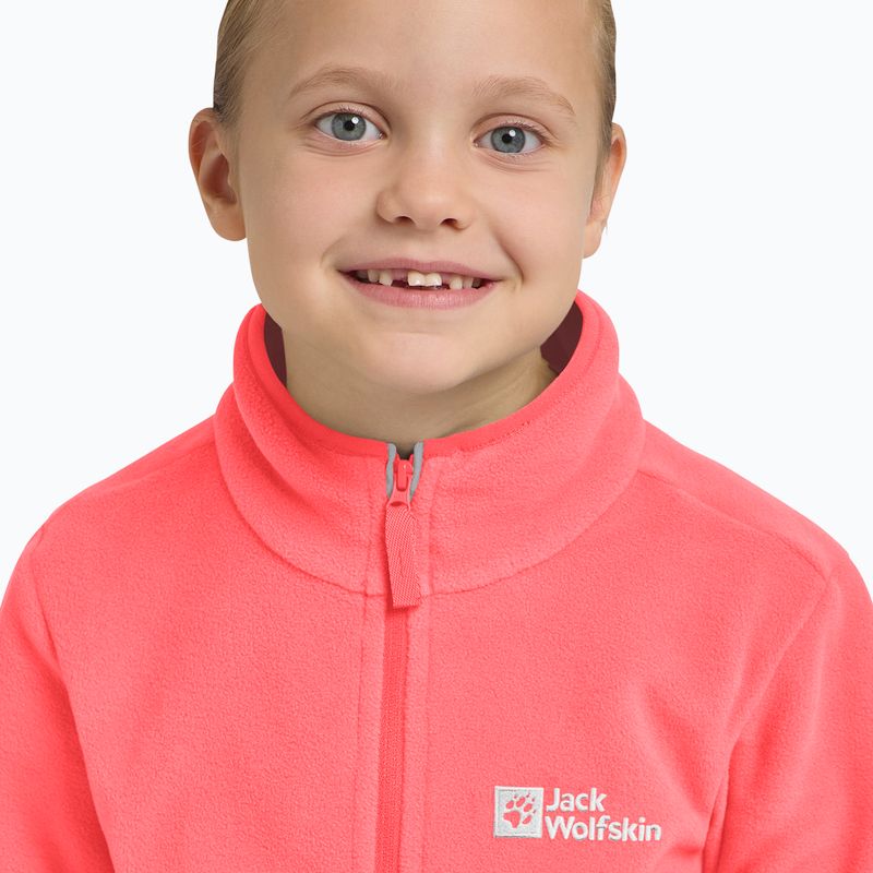 Dětská fleecová mikina Jack Wolfskin Taunus sunset coral 16