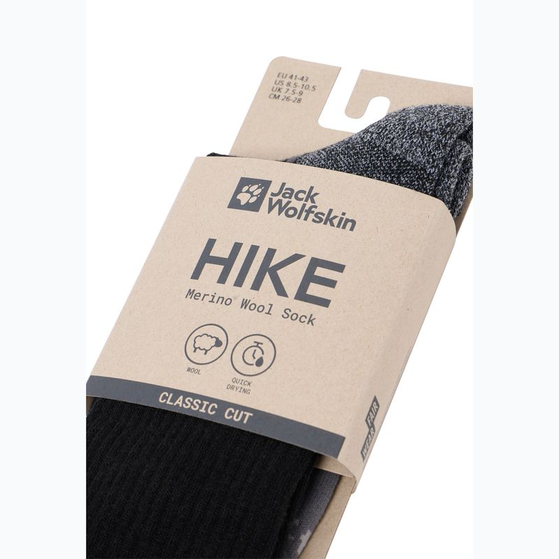 Ponožky Jack Wolfskin Hike Merino CL black 4