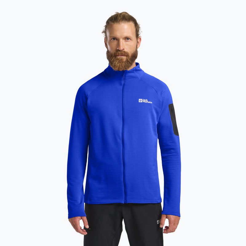 Pánská mikinaJack Wolfskin Prelight Full Zip vibrant blue