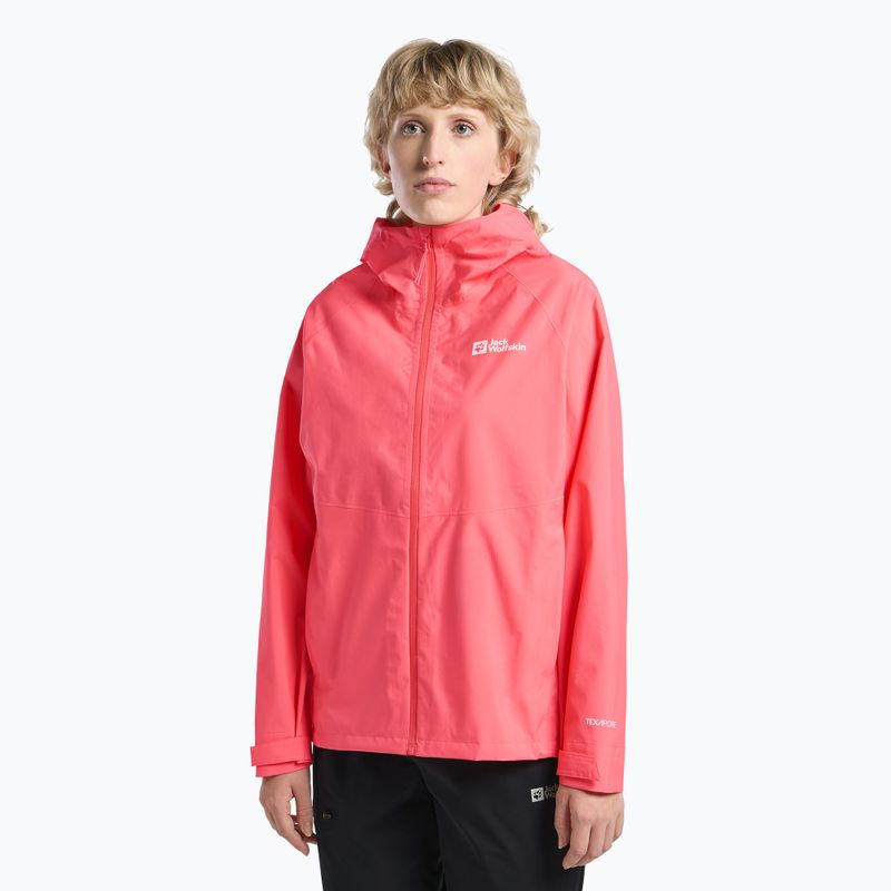Dámská bunda do deště  Jack Wolfskin Prelight 2.5L LT sunset coral